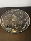 Vtg Irish WATERFORD Crystal 12" Hearts & Swans Cake Wedding Plate Platter Classy