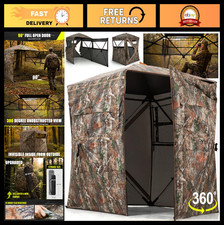 Store de chasse transparent 270° - Store de sol pop-up portable pour 2-4 personnes, Du