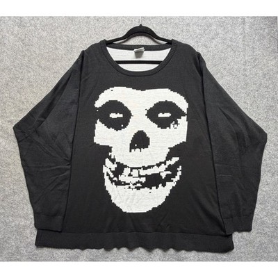 Hot Topic Misfits I Want Your Skull Black Knit Sweater Womens Plus Size 4 Fiend