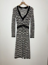 MISSONI Gray Merino Knit Bodycon A-Line Sweater Dress Size US 2