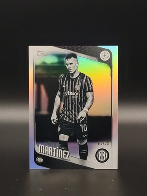 2025-26 Topps UEFA Club Competitions Lautaro Martinez Black and White Foil /75