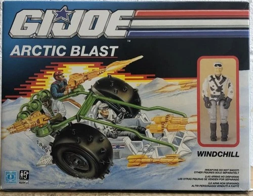 GI JOE 1989 Arctic Blast Vehicle Windchill Hasbro Trilingual Box Ireland SEALED