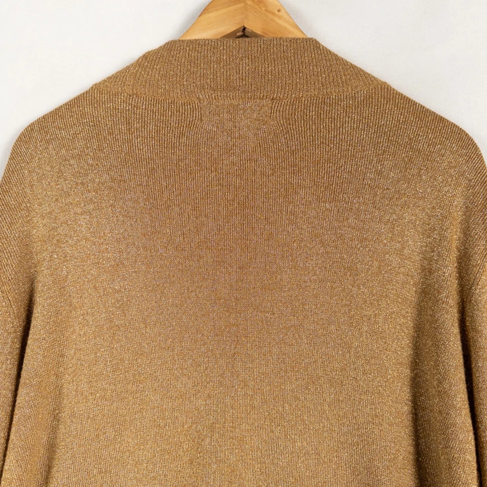 Suéter 2 en 1 estilo Susan Graver para mujer XL tostado dorado pulóver aspecto en capas Foto 4 de 4