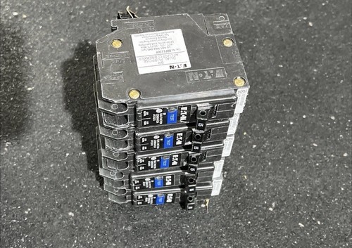 5 X Eaton 15A BRP115DF Dual Function AFCI/GFCI 15 Amp Breaker