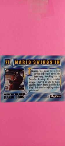 Tarjeta de película Super Mario Bros. #71 Mario Swings In Skybox 1993 - Imagen 2 de 2