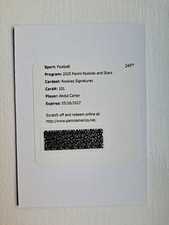 2025 Rookies and Stars Rookies Signatures Abdul Carter Redemption