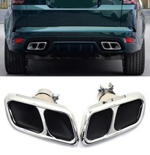 Silver Rear Exhaust Pipe Muffler Tips For Land Rover Range Rover Sport SVR 14-21