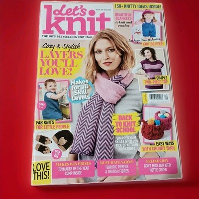 MagazineUK. Let'sKnit ISSUE135 Sep2018 150KNITTY IDEAS,Beautiful BlanketsToKnit!