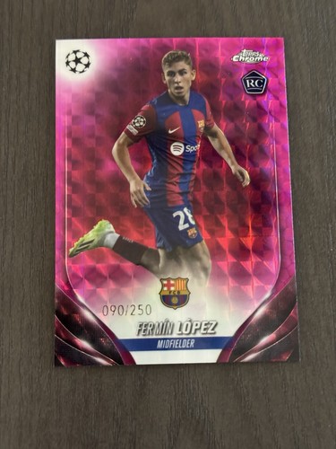 2023-24 Topps Chrome UEFA Pink Geometric Refractor /250 #140 ANTONI MILAMBO RC