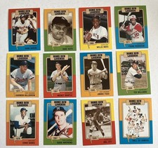 1986 Big League Chew MLB Baseball HOF Home Run Legends Complete Set 12 Cards