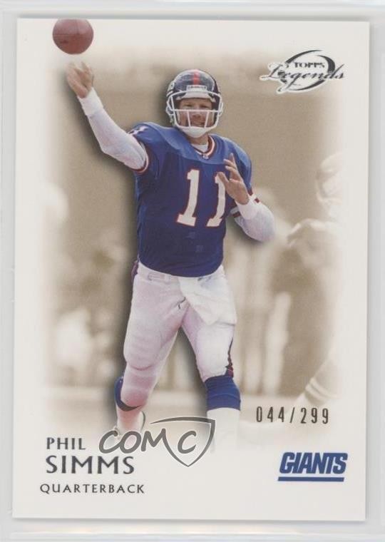 2011 Topps Gridiron Legends Bronze 44/299 Phil Simms #23 05bo
