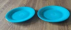 Fiesta Turquoise Classic Rim Dinner Plates By Homer Laughlin