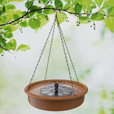 Hanging Bird Bath With Solar Fountain Pump, Basin For Bird Bath Feeder Garden