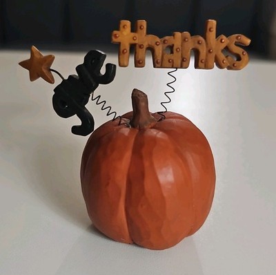 B. Lloyd Mini Pumpkin Give Thanks Figurine Thanksgiving Decor