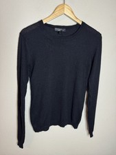 Great Northwest Luxe Cashmere Merino Wool Sweater Black Crew Neck Size S