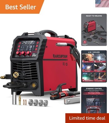 Multi-Process 200Amp MIG Welder with Large LED Display - Ideal for Professionals