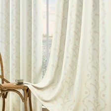 Cream Blackout Curtains 84 inches Long for Living Room Bedroom, Soundproof Wi...