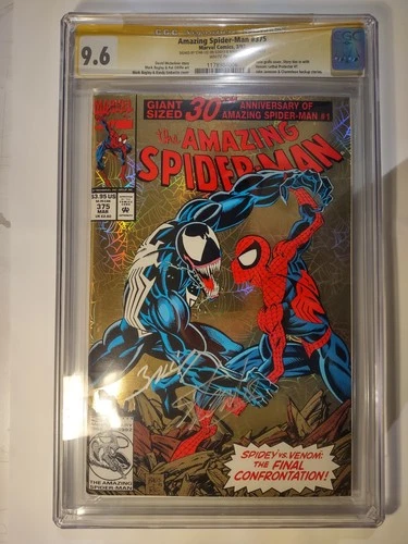 AMAZING SPIDER-MAN #375 CGC 9.6 SS STAN LEE & MARK BAGLEY