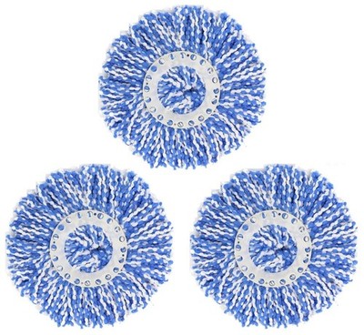 3 Pack 360° Spin Magic Mop Replacement Head, Round Shape Standard Size Micr
