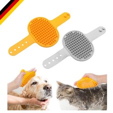 Hunde- und Katzenbürsten Gummistriegel Weich-Silikon mit verstellbarem Griff