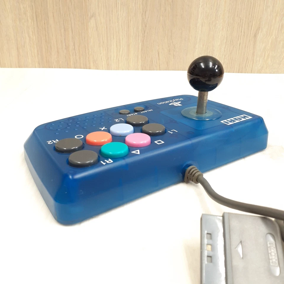 PS1 HORI COMPACT JOY STICK Fighting Controller HPS-129 PS1 Playstation Blue - Image 3 of 4