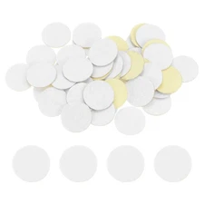 48pcs Round Adhesive Felt 20mm 3/4" Craft Stickers Non-Woven Fabric White