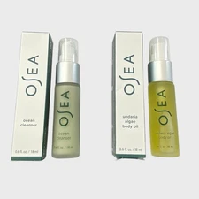 OSEA New in Box Set of Two Travel Ocean Cleanser + Undaria Algae Body Oil