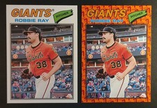 2026 Topps Heritage Giants Robbie Ray Serial Numbered Orange /77 & Base Card