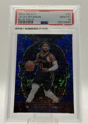 2022 Panini Select Jalen Brunson Concourse Blue Disco Prizm 11/25 JERSEY #