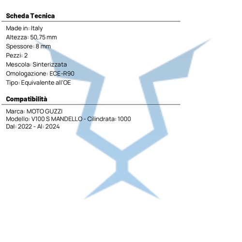 Paire Plaquette de Frein BREMBO La 07BB38LA Guzzi V100 S Mandello 1000 2022-2024 - Photo 6/7