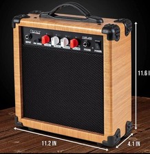 LyxPro Electric Guitar Amp 20 Watt Guitar Amplifier W/Built-in Speaker, Natural