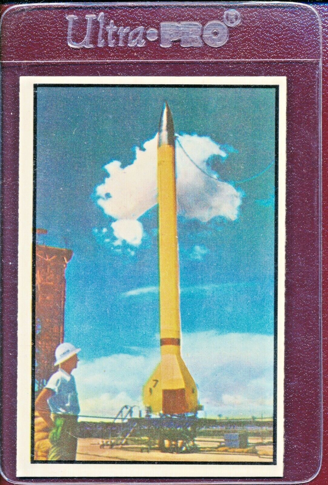 1954 Bowman Power For Peace #74 7 1/2 Ton Missile Makes 3900 MPH MINT Set Break