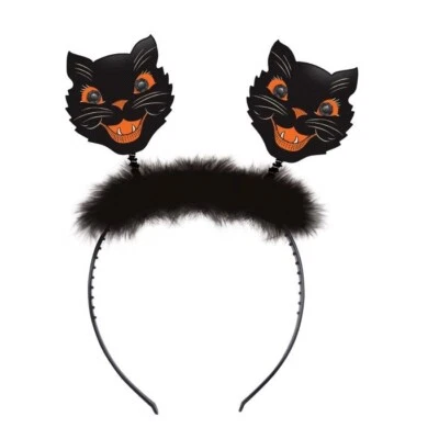 1 HALLOWEEN CAT Boppers Headband Beistle Vintage Inspired Artwork Design