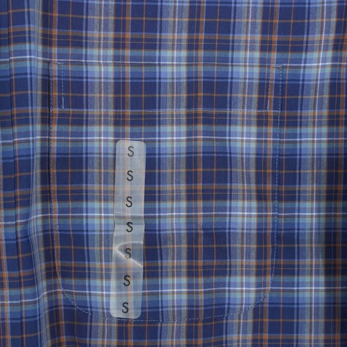 Roundtree Yorke TravelSmart Kurzarm Hemd S blau orange kariert pflegeleicht Neu mit Etikett - Bild 10 von 11