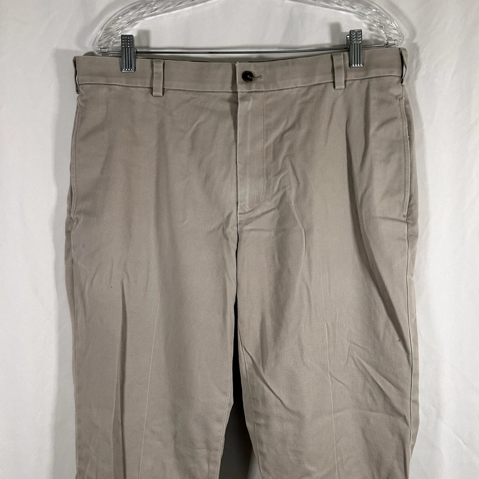 Brooks Brothers Khaki Pants Men's 36x30 Beige Advantage Chino Clark Cotton - Image 2 of 4