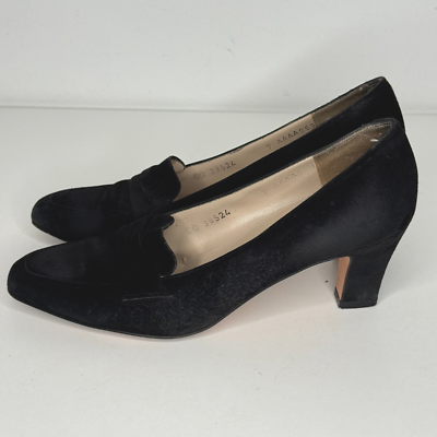 【希少レア】90s00s Salvatore Ferragamo Pumps 90s Vintage Salvator Ferragamo High Heel Shoes Black Pumps