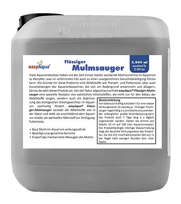 easyAqua Flüssiger Mulmsauger 2,5 Liter Aquarium easy Mulm Life Filterreinigung