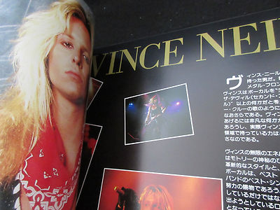 Mötley Crüe 1987 Japan Tour Book w Ticket Stub Vince Neil Girls
