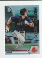 2020 Bowman Chrome Hidden Finds #HF-JD Jarren Duran RC, Boston Red Sox