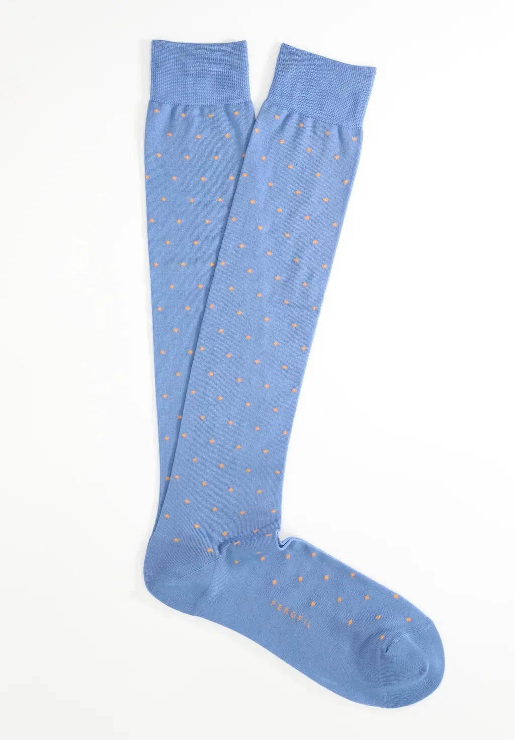 3 Pack Perofil Elasticized Mercerized Cotton Polka Dot Colour Long Socks