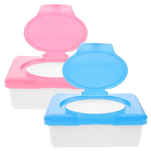 2 Pcs Eco-friendly Wipes Box Container Wet Tissue Organizer Travel Baby