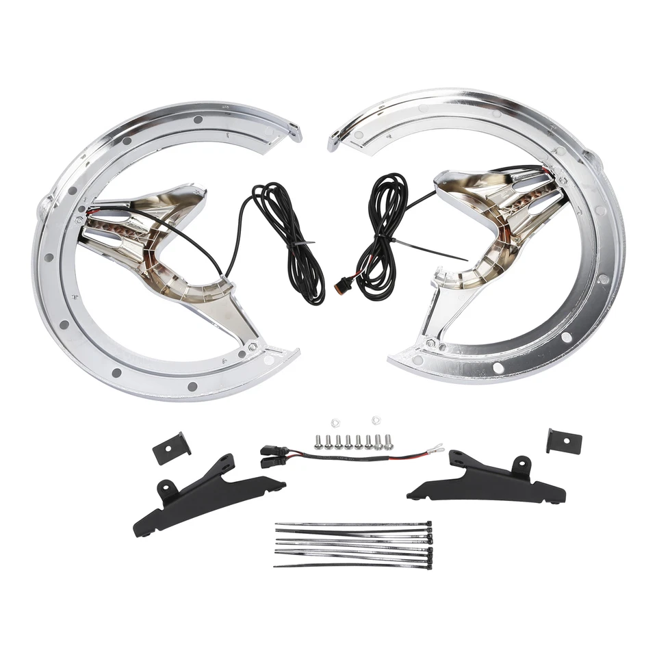 Brake Rotor Covers LED Lights Red Lens Fit For Honda Goldwing GL1800 2018-2025 - Image 4 of 4