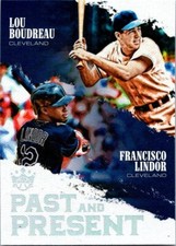 2018 Panini Diamond Kings #PP12 Francisco Lindor / Lou Boudreau 9MMM