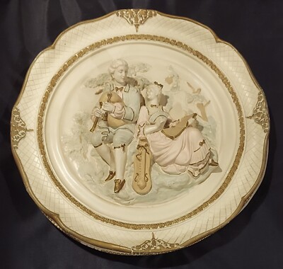 Alexander Backer Co. Hand Painted Chalkware Wall Plaque