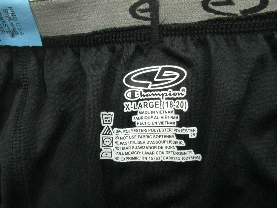 CHAMPION Leggings Youth Size XL Athletic Workout Base Layer Black - Image 4 of 4
