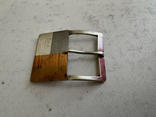 Vintage Mexican Sterling Silver Mondernist Design Belt Buckle Signed RBZ