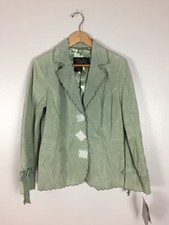 Tommy Lewis Classics Luxuries Genuine Leather Suede Mint Green Jacket, Small Nwt