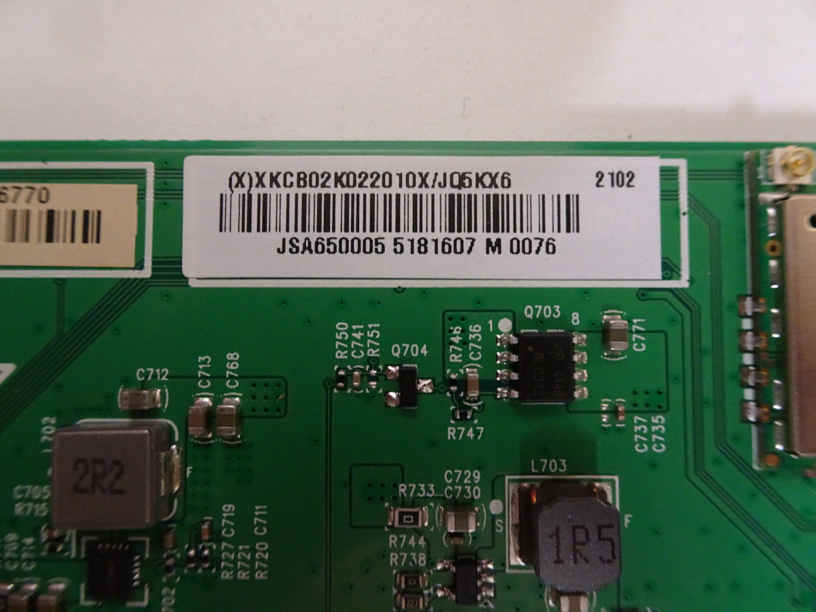 Vizio OLED65-H1 Main Board (715GA847-M01-B00-005Y) 756TXKCB02K022