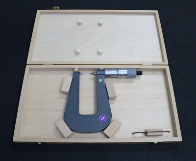 HAHN&KOLB Micrometer with Tips and Deep Bracket Measuring Range 0-25mm