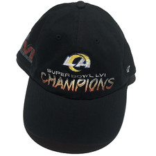 ‘47 Los Angeles Rams Super Bowl LVI 56 Champions Hat Black Adjustable Back